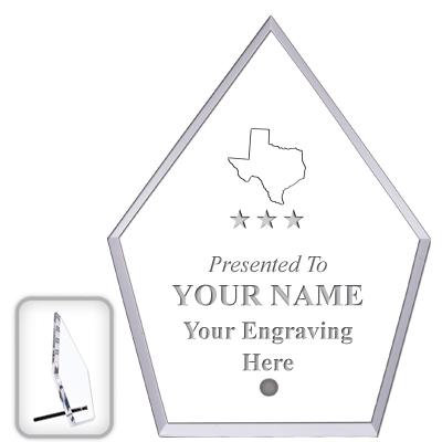 6" ECONOMY DIAMOND CLEAR ACRYL