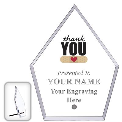 6" ECONOMY DIAMOND CLEAR ACRYL