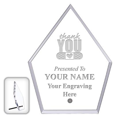 6" ECONOMY DIAMOND CLEAR ACRYL