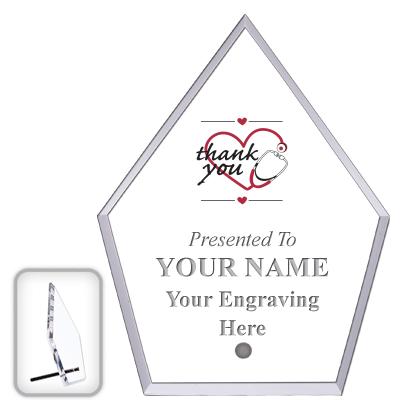 6" ECONOMY DIAMOND CLEAR ACRYL