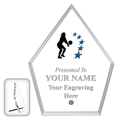 6" ECONOMY DIAMOND CLEAR ACRYL