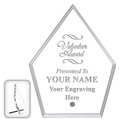 6" ECONOMY DIAMOND CLEAR ACRYL