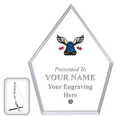 6" ECONOMY DIAMOND CLEAR ACRYL