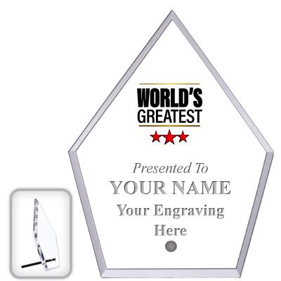 6" ECONOMY DIAMOND CLEAR ACRYL