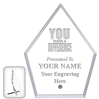 6" ECONOMY DIAMOND CLEAR ACRYL