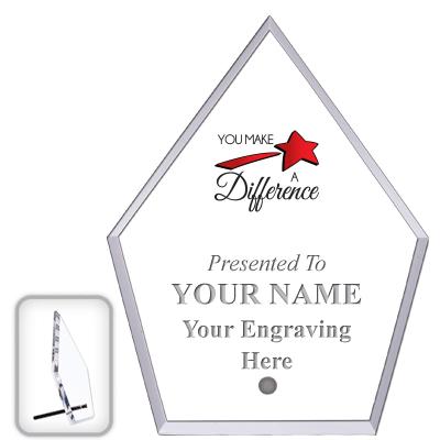 6" ECONOMY DIAMOND CLEAR ACRYL