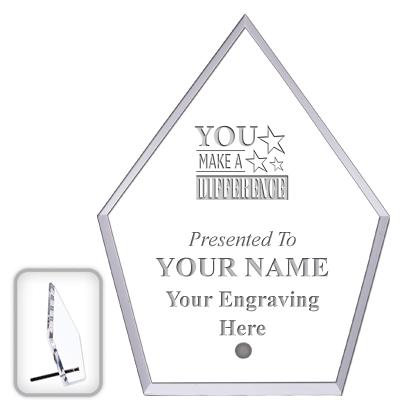 6" ECONOMY DIAMOND CLEAR ACRYL