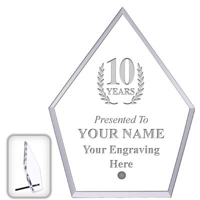 6" ECONOMY DIAMOND CLEAR ACRYL