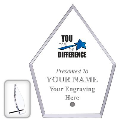 6" ECONOMY DIAMOND CLEAR ACRYL