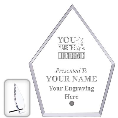 6" ECONOMY DIAMOND CLEAR ACRYL