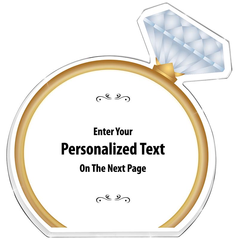 8" ENGAGEMENT RING ACRYLIC