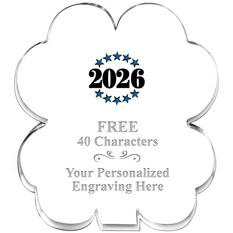 6" 4 LEAF CLOVER ACRYLIC