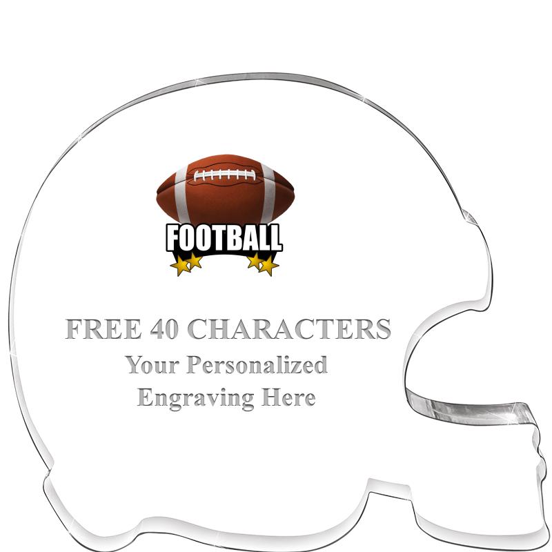 5.25" FOOTBALL HELMET ACRYLIC