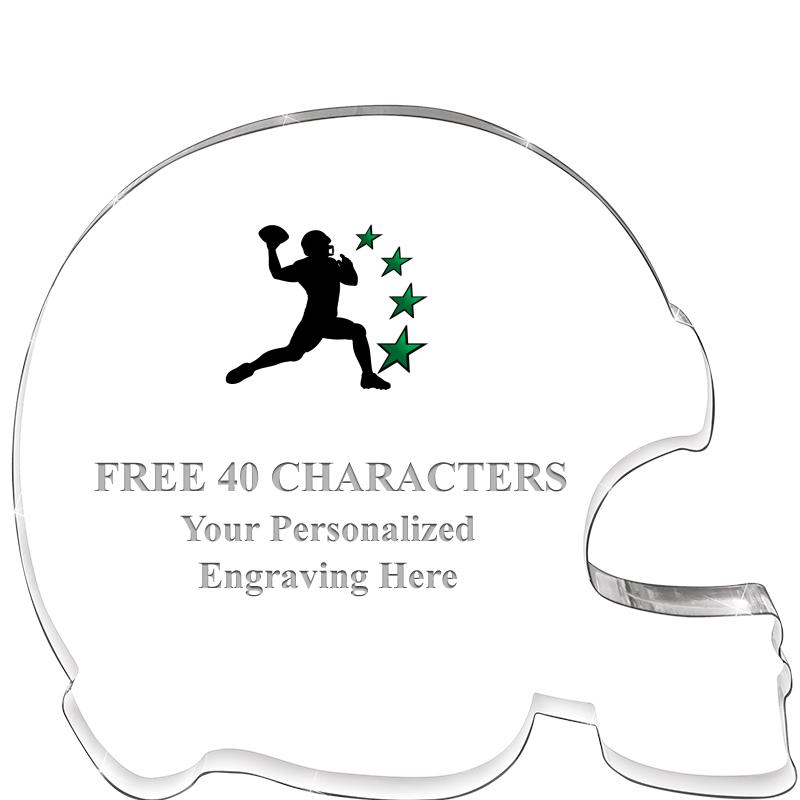 5.25" FOOTBALL HELMET ACRYLIC