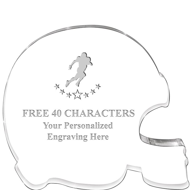 5.25" FOOTBALL HELMET ACRYLIC