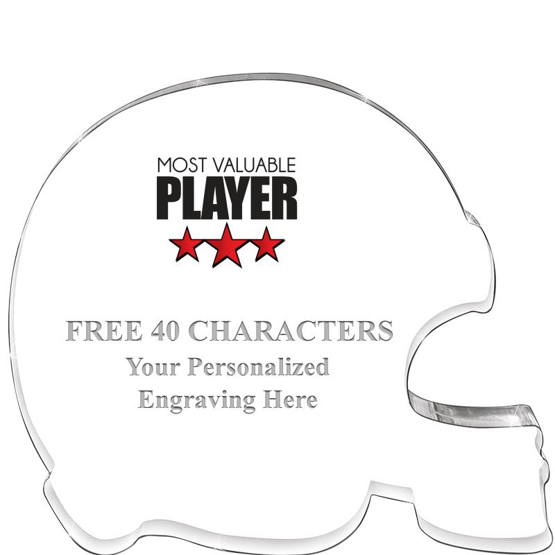 5.25" FOOTBALL HELMET ACRYLIC