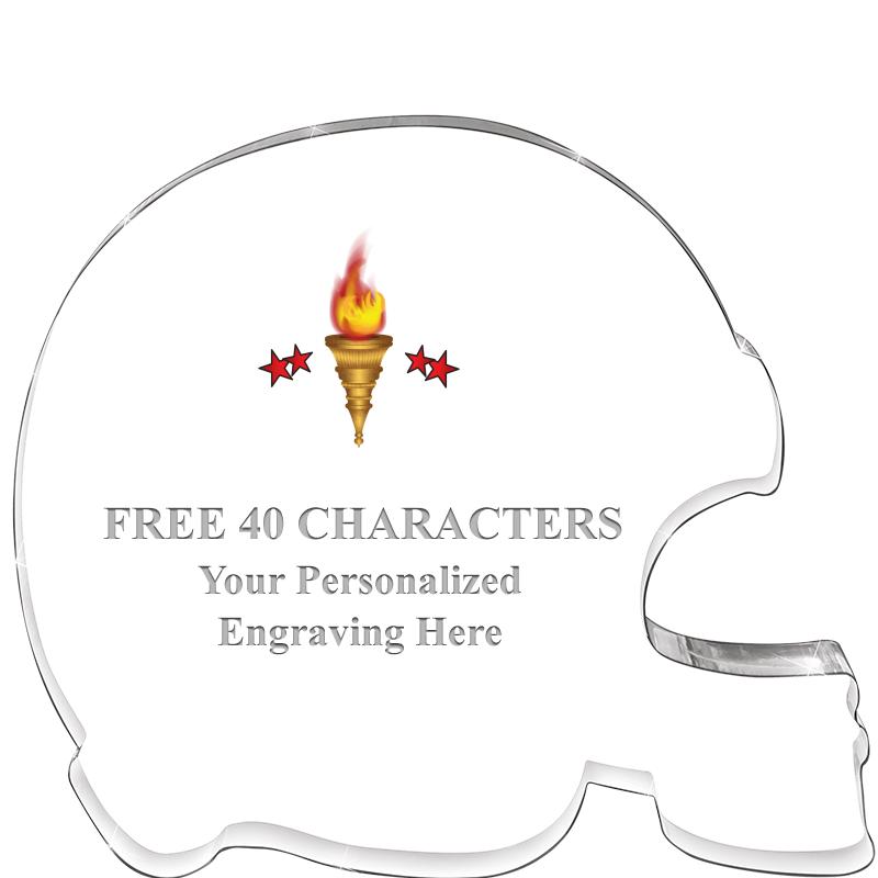 5.25" FOOTBALL HELMET ACRYLIC