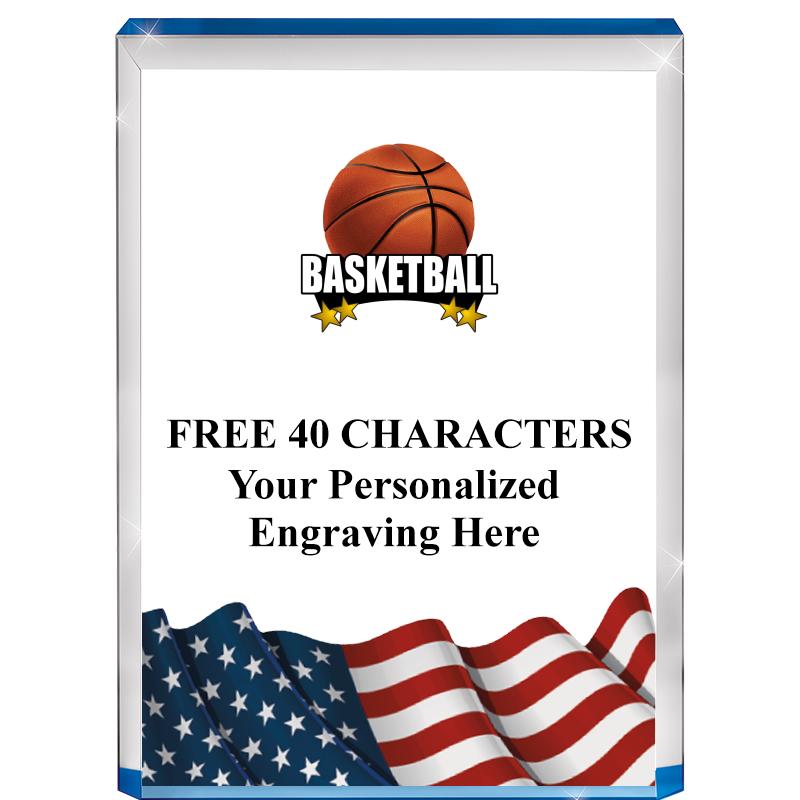 4" FLAG BLUE BILLBOARD ACRYLIC