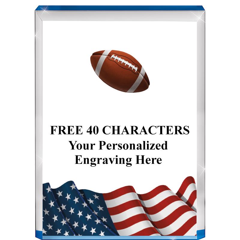 4" FLAG BLUE BILLBOARD ACRYLIC