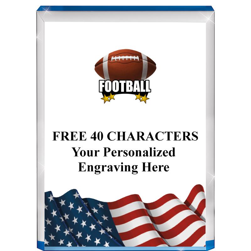 4" FLAG BLUE BILLBOARD ACRYLIC