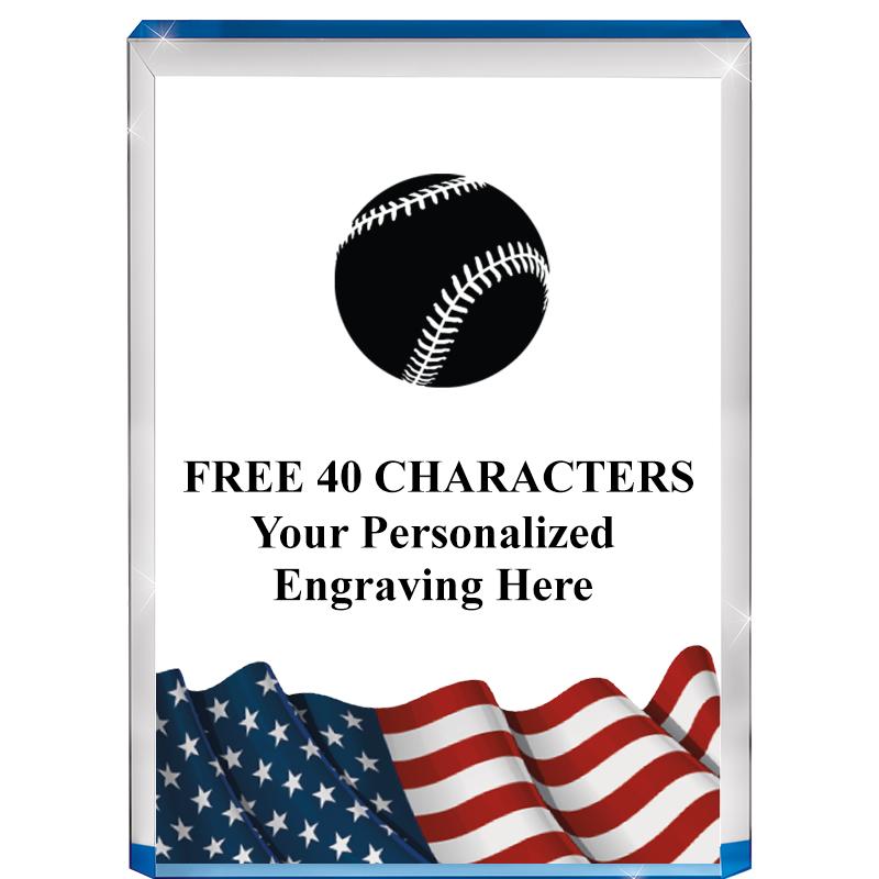 4" FLAG BLUE BILLBOARD ACRYLIC