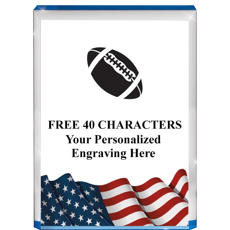 4" FLAG BLUE BILLBOARD ACRYLIC