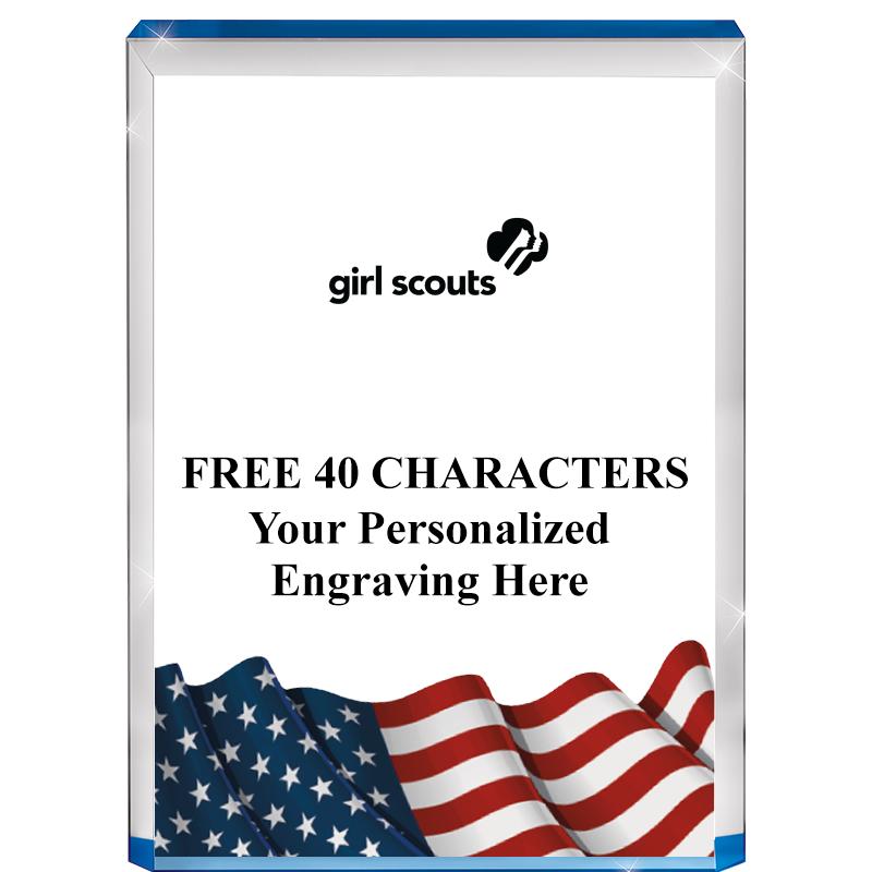 4" FLAG BLUE BILLBOARD ACRYLIC