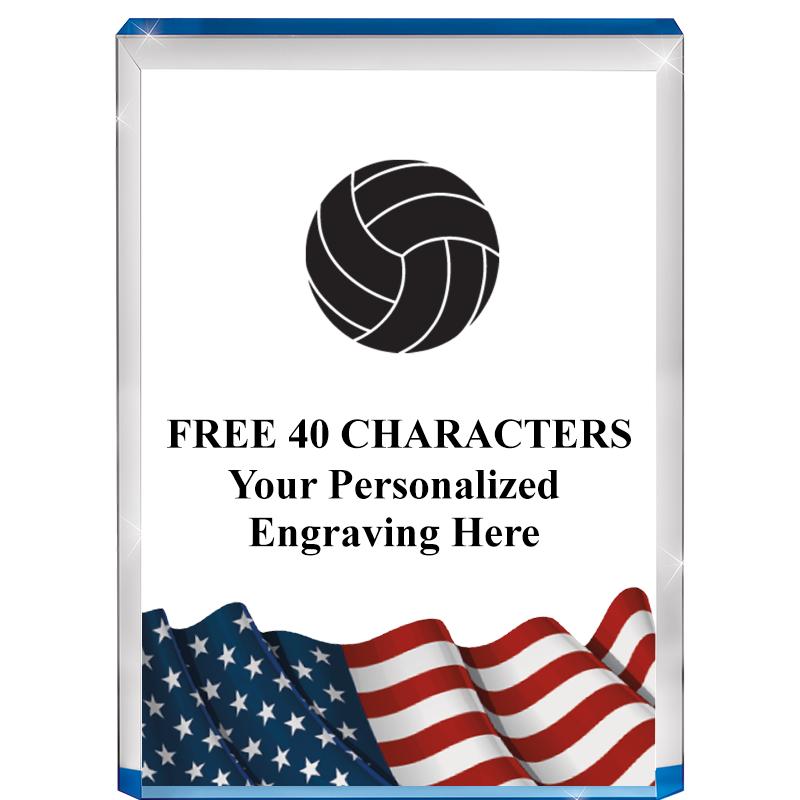 4" FLAG BLUE BILLBOARD ACRYLIC