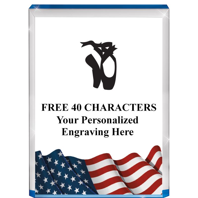 4" FLAG BLUE BILLBOARD ACRYLIC