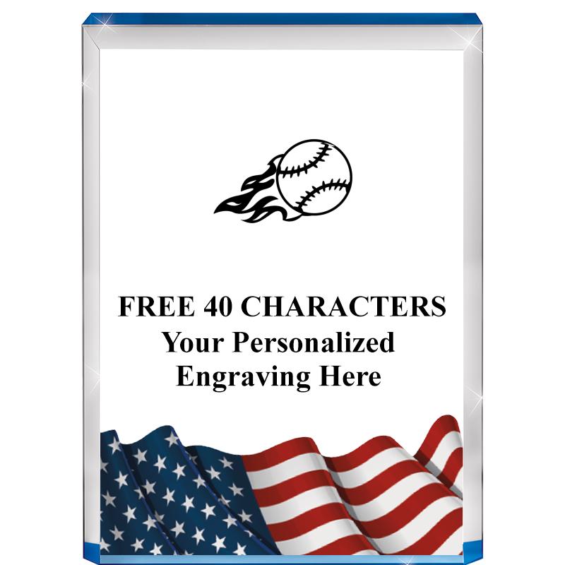 4" FLAG BLUE BILLBOARD ACRYLIC