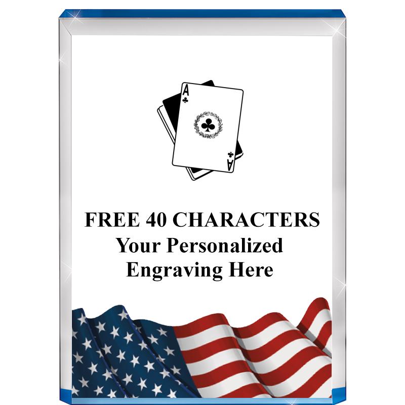 4" FLAG BLUE BILLBOARD ACRYLIC