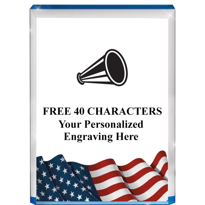 4" FLAG BLUE BILLBOARD ACRYLIC