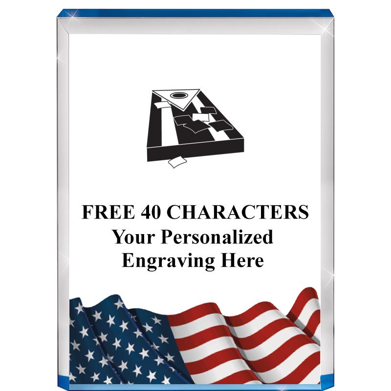 4" FLAG BLUE BILLBOARD ACRYLIC