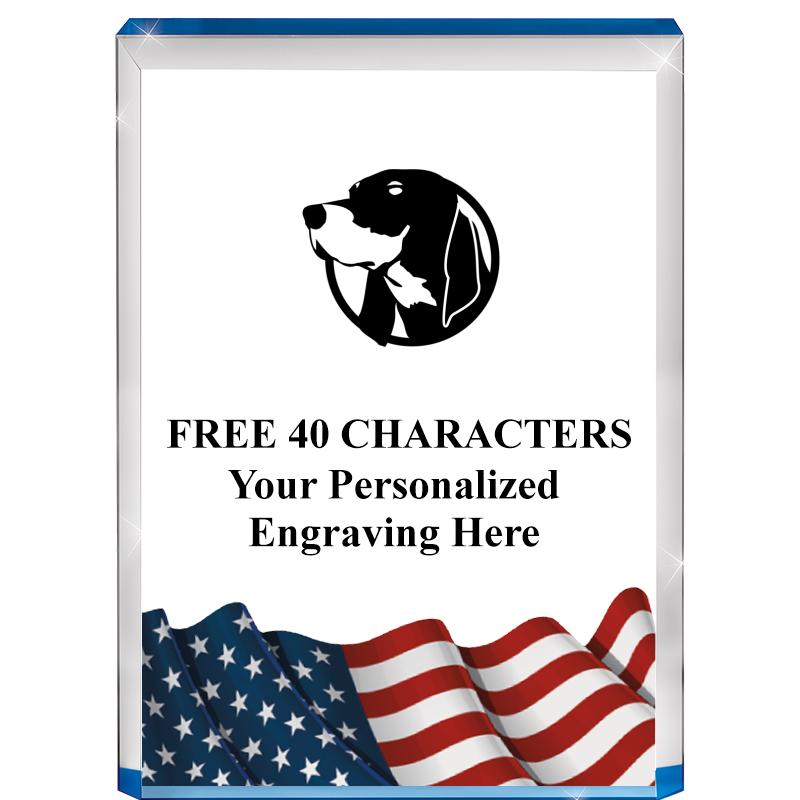 4" FLAG BLUE BILLBOARD ACRYLIC