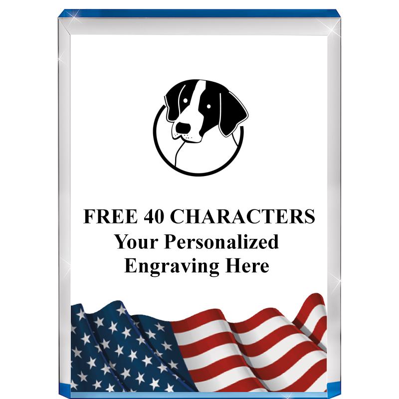 4" FLAG BLUE BILLBOARD ACRYLIC