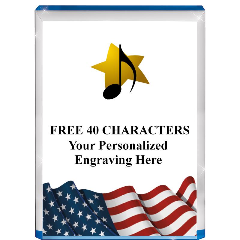 4" FLAG BLUE BILLBOARD ACRYLIC