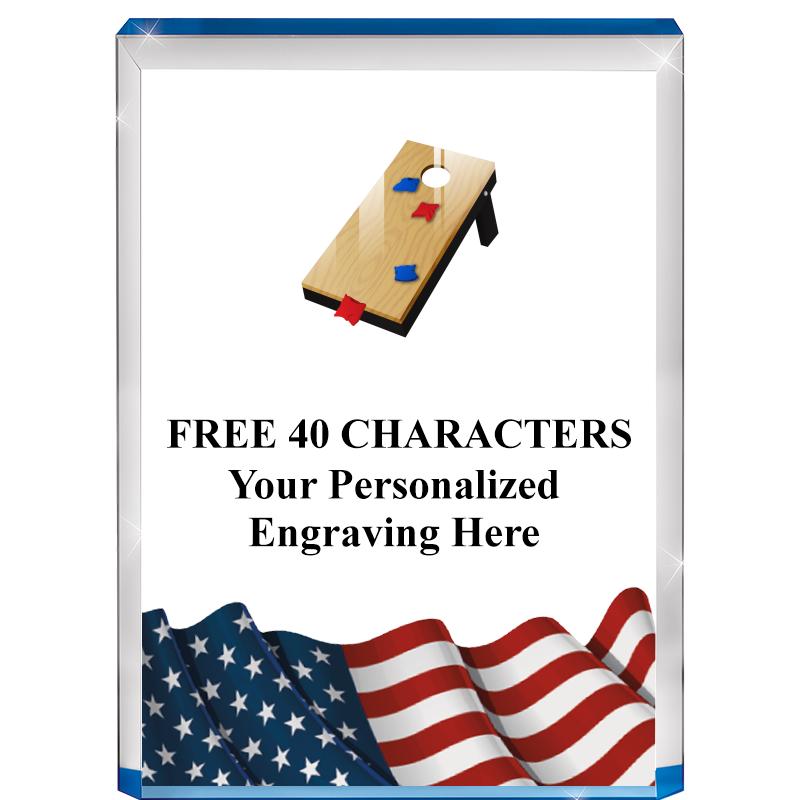 4" FLAG BLUE BILLBOARD ACRYLIC