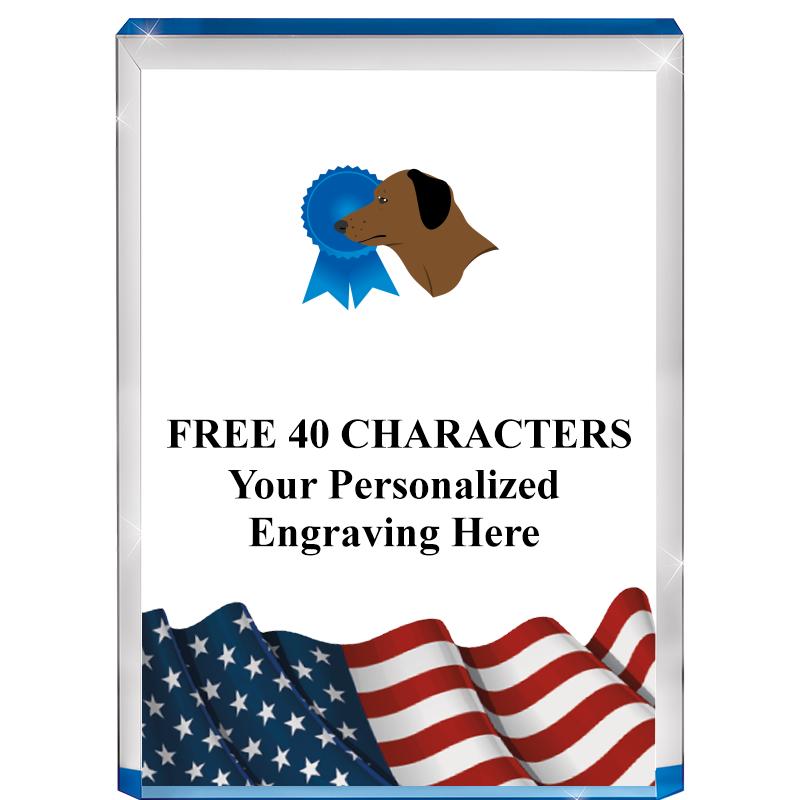 4" FLAG BLUE BILLBOARD ACRYLIC