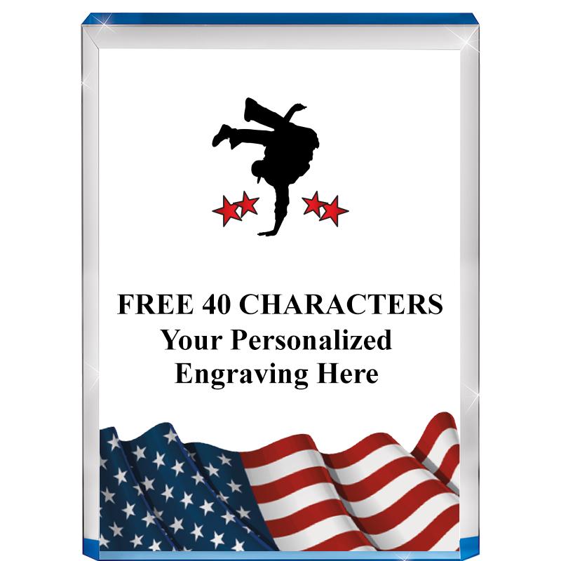 4" FLAG BLUE BILLBOARD ACRYLIC