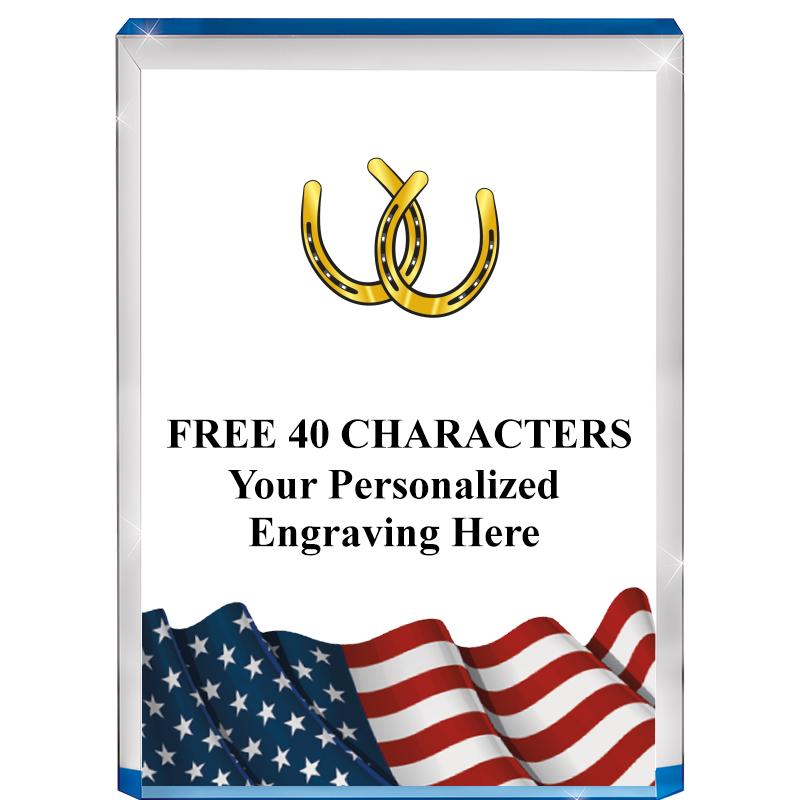 4" FLAG BLUE BILLBOARD ACRYLIC