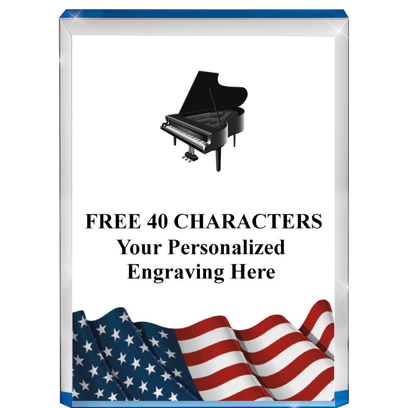 4" FLAG BLUE BILLBOARD ACRYLIC