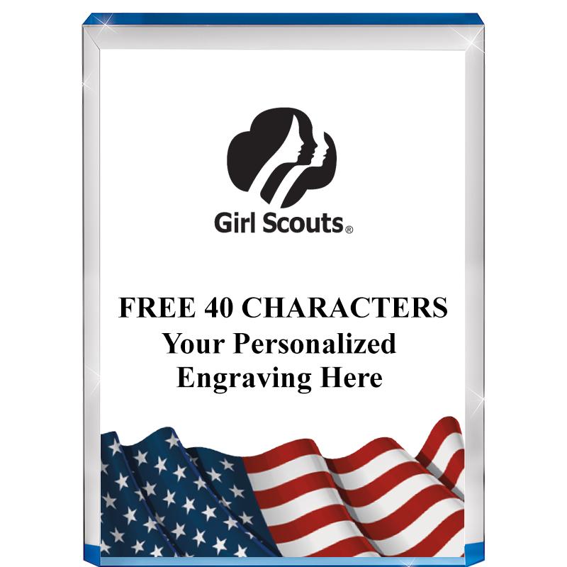 4" FLAG BLUE BILLBOARD ACRYLIC