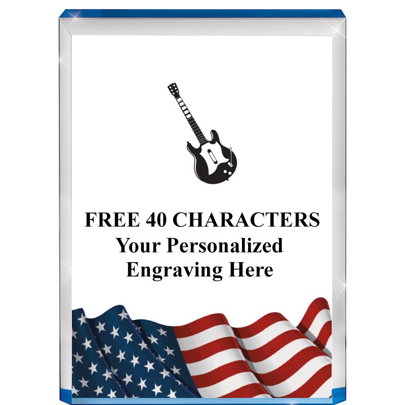 4" FLAG BLUE BILLBOARD ACRYLIC