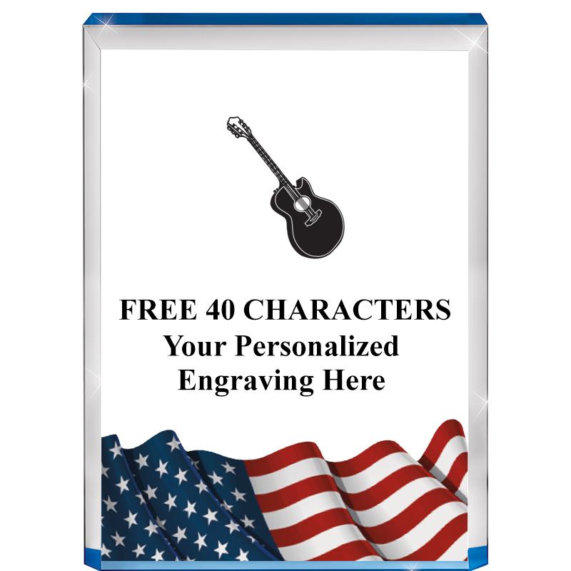 4" FLAG BLUE BILLBOARD ACRYLIC