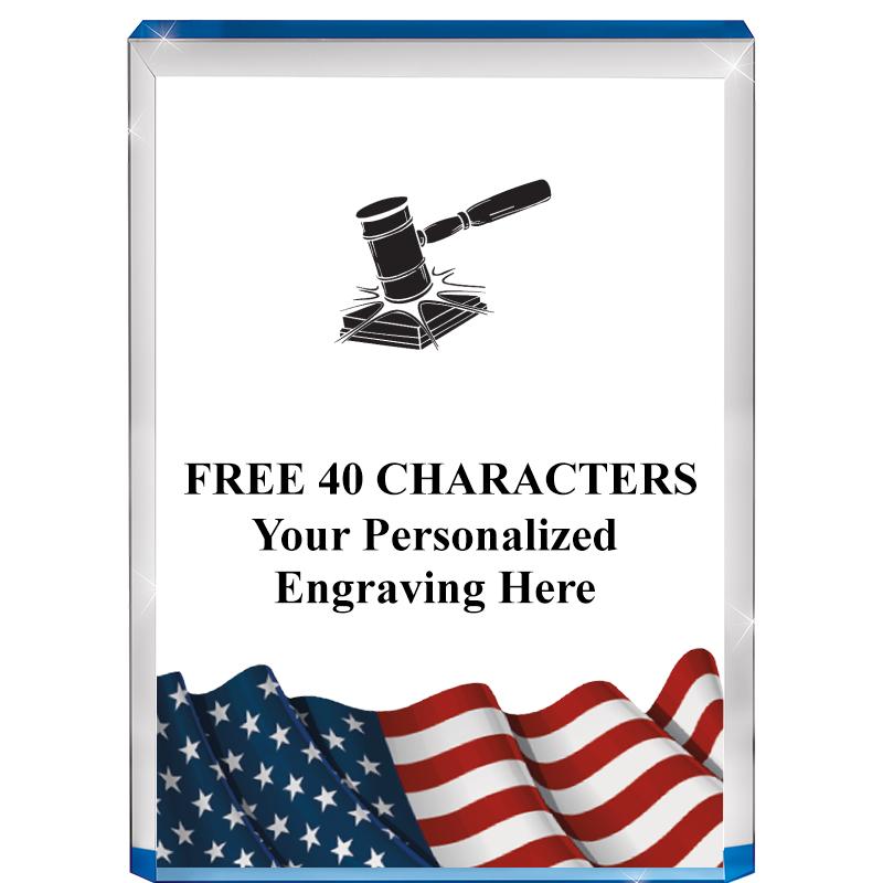 4" FLAG BLUE BILLBOARD ACRYLIC