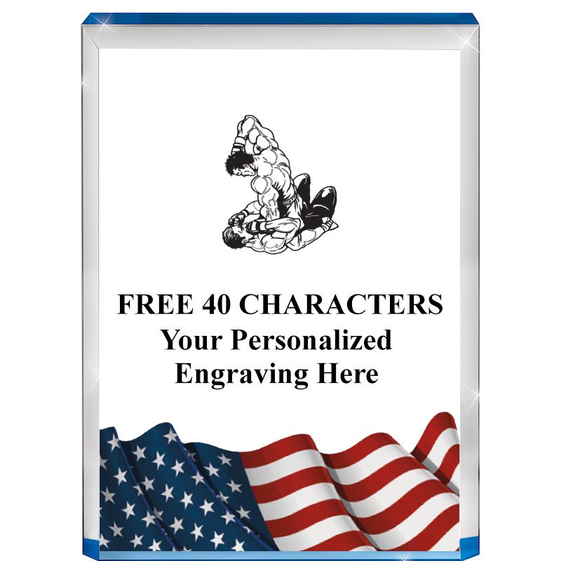 4" FLAG BLUE BILLBOARD ACRYLIC