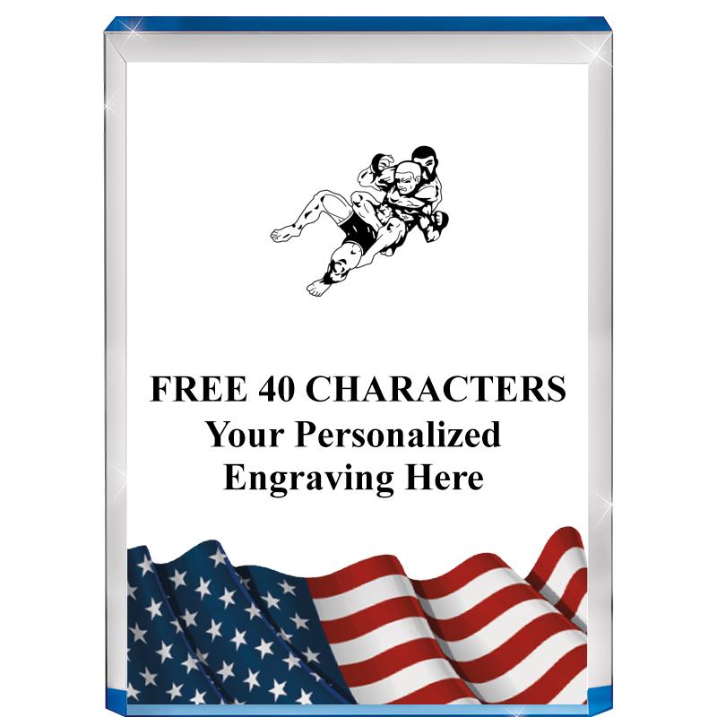 4" FLAG BLUE BILLBOARD ACRYLIC