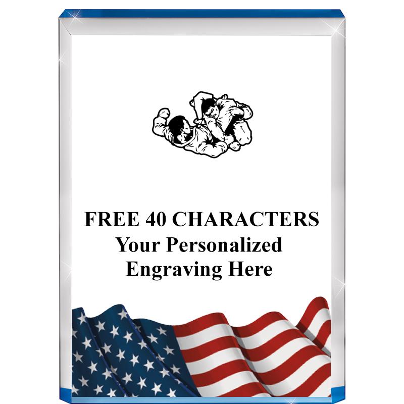 4" FLAG BLUE BILLBOARD ACRYLIC