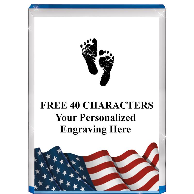 4" FLAG BLUE BILLBOARD ACRYLIC