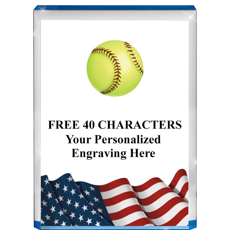 4" FLAG BLUE BILLBOARD ACRYLIC